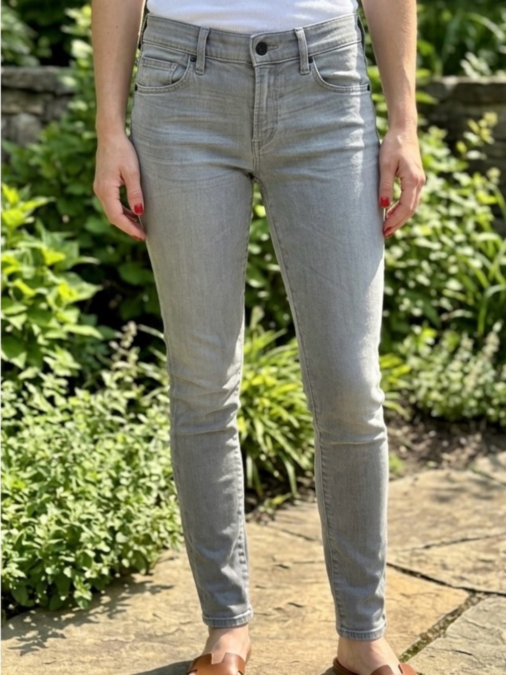 Citizens of Humanity Avedon Skinny Jeans Grey Low Rise Size 27 EUC Made in USA